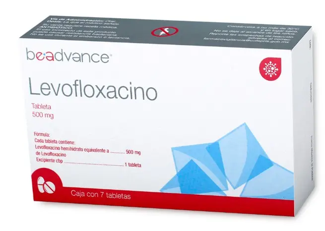 LEVOFLOXACINO 7 TAB 500 MG LEVOFLOXACINO ANTIBIÓTICO 