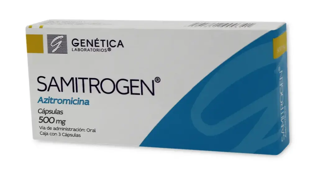 SAMITROGEN 3 CAPS 500 MG AZITROMICINA ANTIBIÓTICO