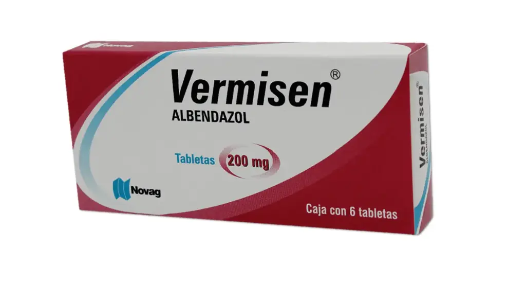 VERMISEN 6 TAB 200 MG ALBENDAZOL ANTIPARASITARIO