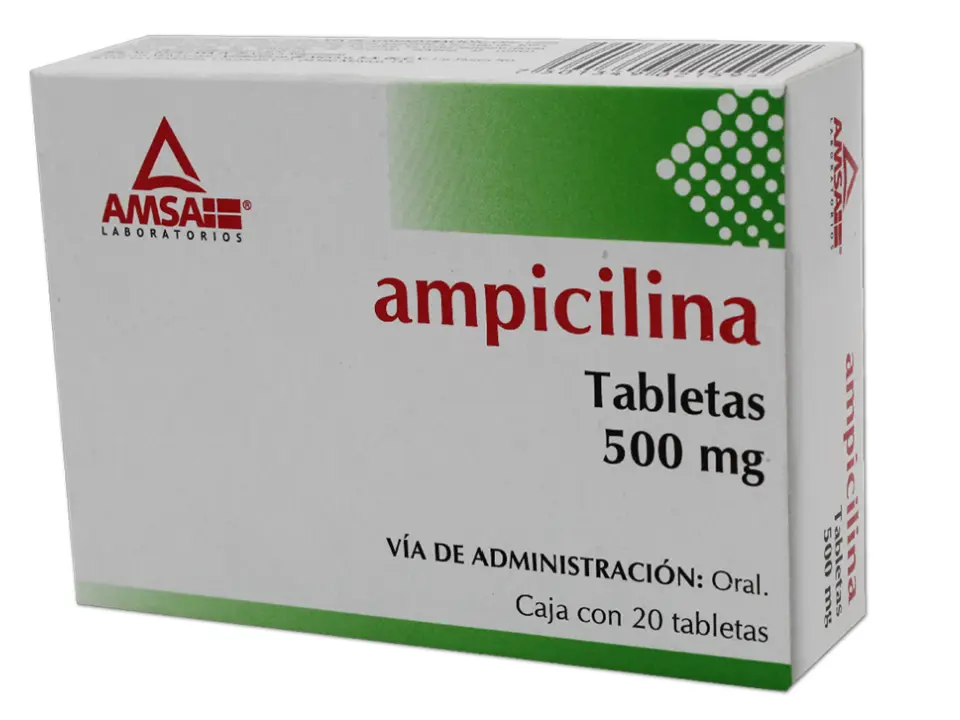 AMPICILINA 20 TAB 500 MG AMPICILINA ANTIBIÓTICO