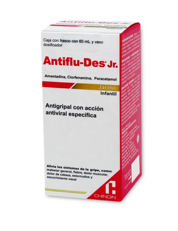 ANTIFLU DES JR 1 SOL 0.50/.02/3 G /60 ML AMANTADINA;CLORFENAMINA;PARACETAMOL ANTIGRIPAL