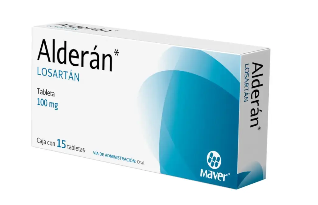 ALDERAN 15 TAB 100 MG LOSARTAN ANTIHIPERTENSIVO