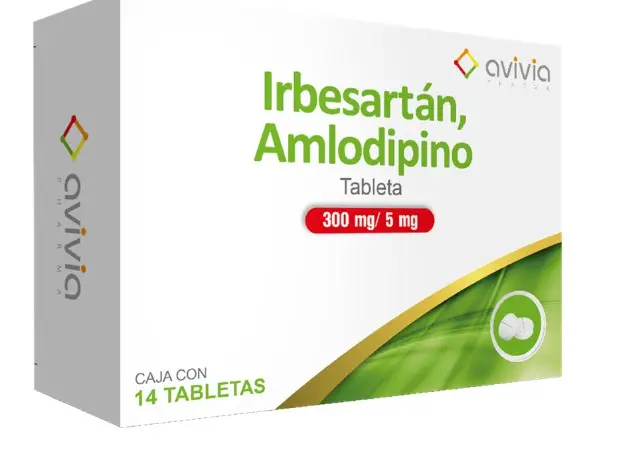 IRBERSARTAN / AMLODIPINO 14 TAB 300/5 MG IRBESARTAN;AMLODIPINO ANTIHIPERTENSIVO