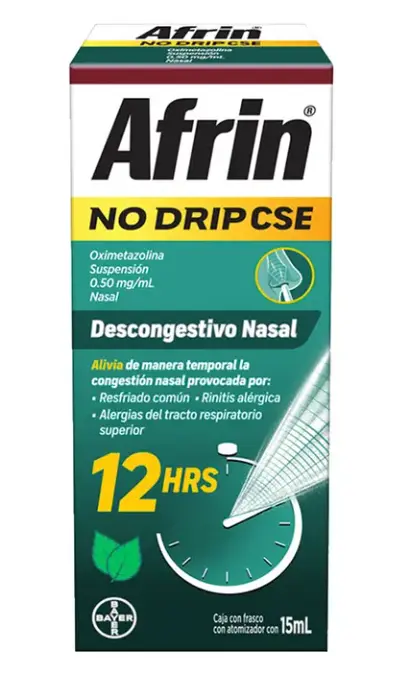 AFRIN OXIMETAZOLINA SUSPENSION 0.5MG/ML NASAL ATOMIZADOR 15ML