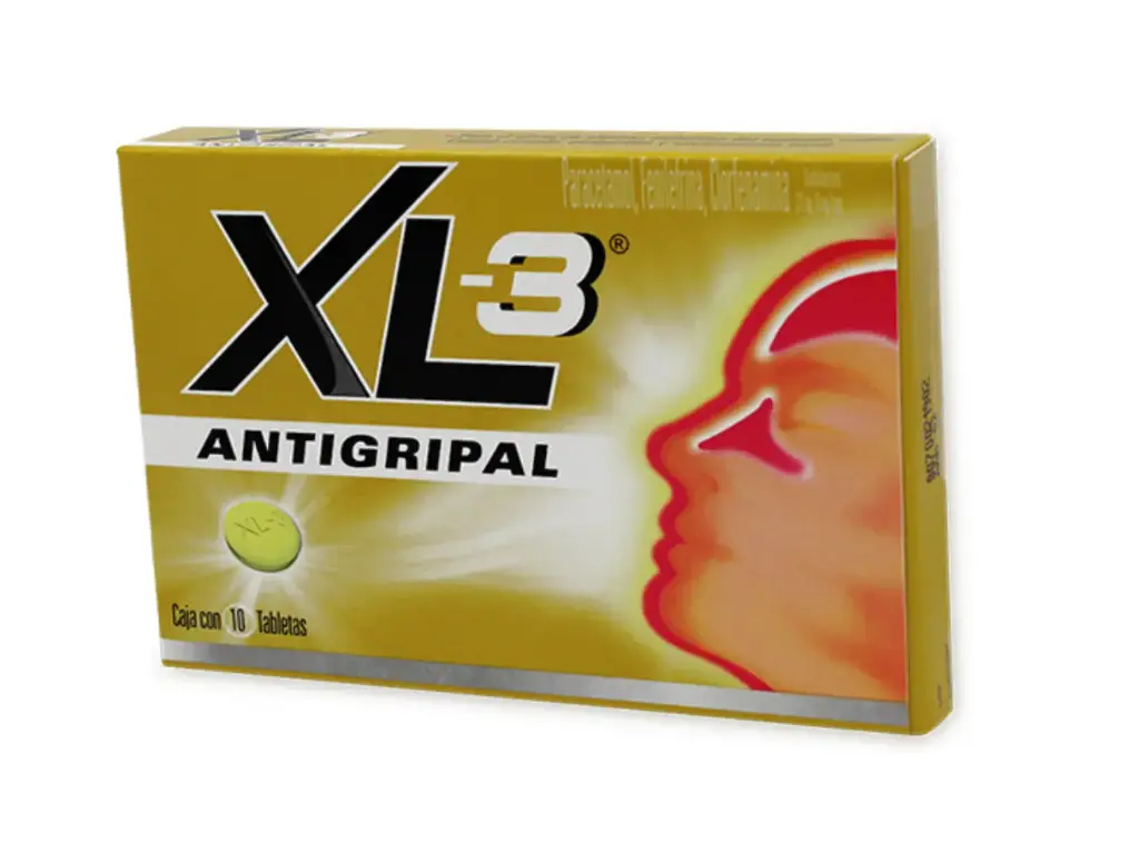 XL-3 Antigripal Paracetamol / Fenilefrina / Clorfenamina 325 mg / 10 mg /4 mg 10 Tabletas