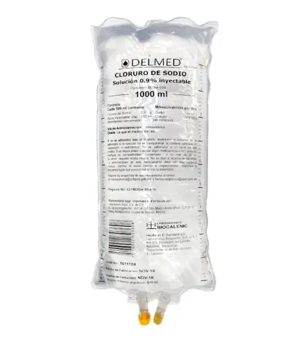 SOLUCION CLORURO DE SODIO 0.9% 1000 ML CLORURO DE SODIO SOLUCION REHIDRATANTE 