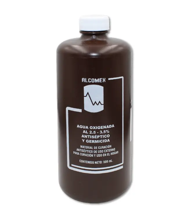 AGUA OXIGENADA ALCOMEX 500 ML PEROXIDO DE HIDROGENO ANTISÉPTICO