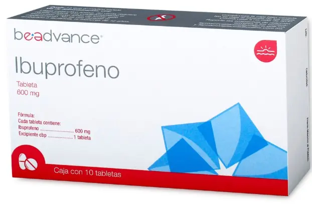 IBUPROFENO 10 TAB 600 MG IBUPROFENO ANTIINFLAMATORIO/ANTIPIRÉTICO