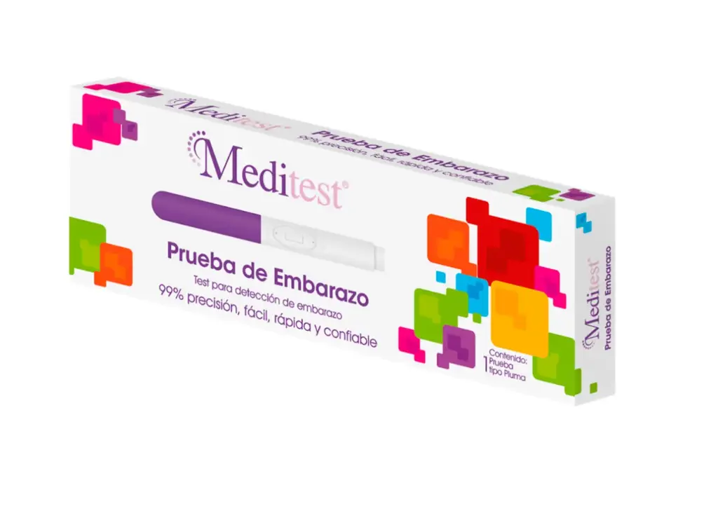 PRUEBA DE EMBARAZO MEDITEST 1 CJA 1 PZA PRUEBA DE EMBARAZO PRUEBA DIAGNÓSTICA
