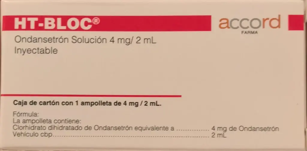 HT-BLOC ONDANSETRÓN INYECTABLE 4MG/2 ML 1 AMPOLLETA