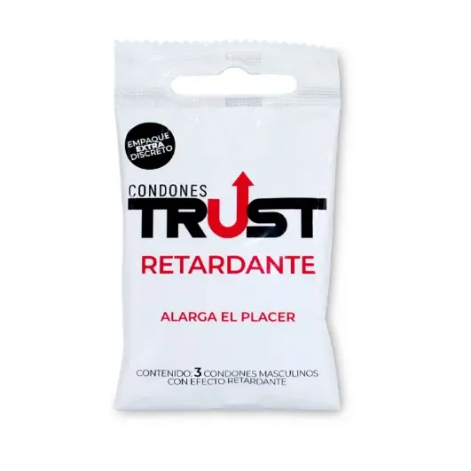 TRUST RETARDANTE 1 SOB 3 PZA PRESERVATIVO ANTICONCEPTIVO