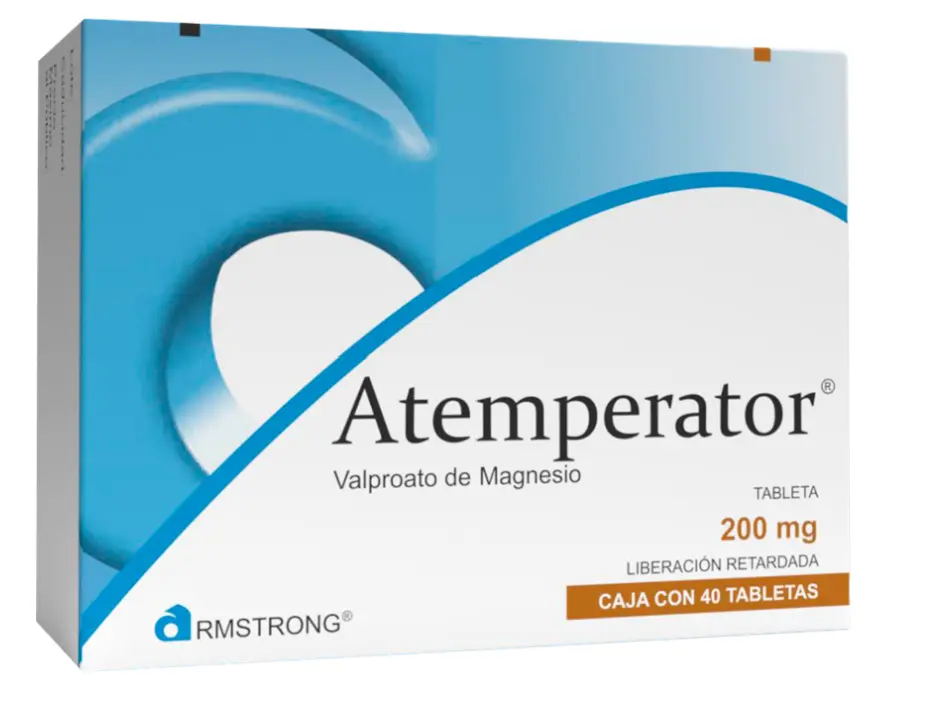 ATEMPERATOR 40 TAB DE 200 MG VALPROATO DE MAGNESIO ANTIEPILEPTICO