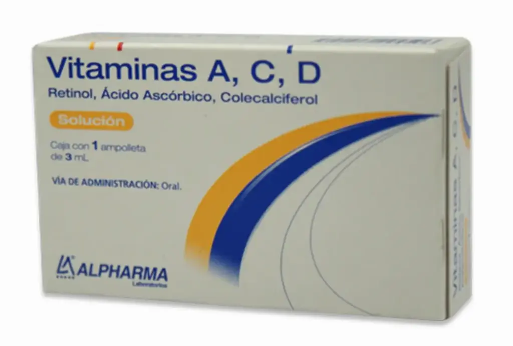 RETINOL /ACIDO ASCORBICO/COLECALCIFEROL CAJA CON 1 AMPOYETA DE 3ML ORAL. VITAMINA A, C Y D