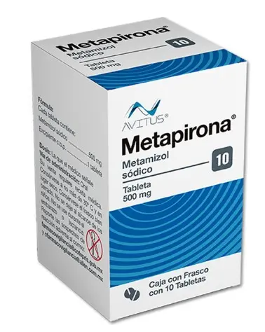 METAPIRONA 10 TAB 500 MG METAMIZOL SODICO ANALGÉSICO/ANTIPIRÉTICO