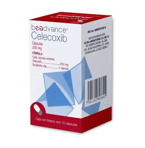 CELECOXIB 10 CAPS 200MG CELECOXIB ANTIINFLAMATORIO