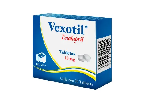 VEXOTIL 30 TAB 10 MG ENALAPRIL ANTIHIPERTENSIVO