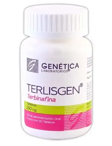 TERLISGEN TERBINAFINA 250 MG 30 TABLETAS ANTIMICÓTICO