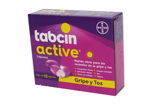 TABCIN ACTIVE 12 CAP 250/10/5 MG PARACETAMOL;DEXTROMETORFANO;CLORFENAMINA;PSEUDOEFEDRINA ANTIGRIPAL