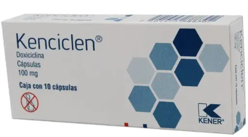 KENCICLEN 10 CAPS 100 MG DOXICICLINA ANTIBIÓTICO
