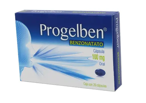 PROGELBEN 20 CAPS 100 MG BENZONATATO ANTITUSIVO