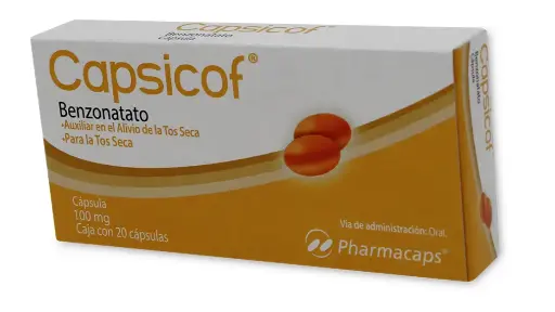 CAPSICOF 20 PERL 100 MG BENZONATATO ANTITUSIVO