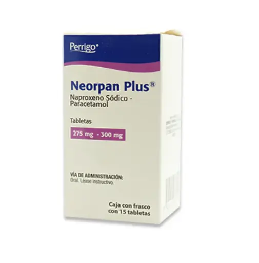 NEORPAN PLUS 15 TAB 275/300 MG NAPROXENO;PARACETAMOL ANESTÉSICO/ANTIINFLAMATORIO