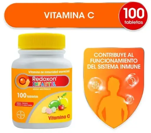 REDOXON INFANTIL 100 TABLETAS ACIDO ASCORBICO 100 MG MASTICABLES VITAMINA C
