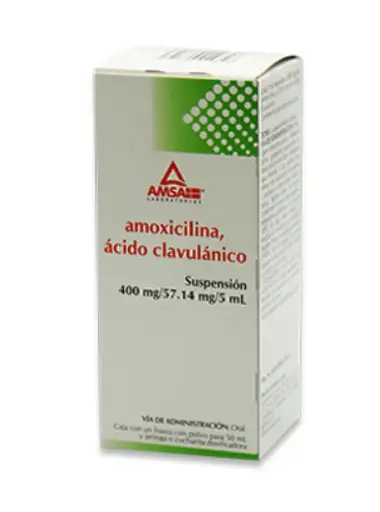 [ANTIBIOTICO] AMOXI/AC CLAVUL 1 SUSP 400/57.14/50 ML AMOXICILINA;ACIDO CLAVULANICO ANTIBIÓTICO