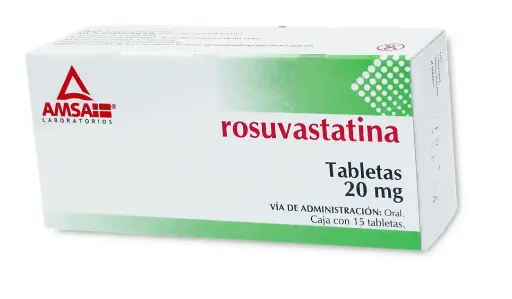 ROSUVASTATINA 15 TAB 20 MG ROSUVASTATINA CONTROL DEL COLESTEROL
