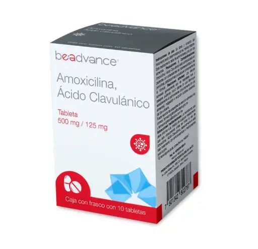 AMOXI/ACCLAV 10 TAB 500/125 MG AMOXICILINA;ACIDO CLAVULANICO ANTIBIÓTICO