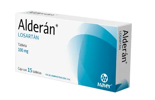 ALDERAN 15 TAB 100 MG LOSARTAN ANTIHIPERTENSIVO