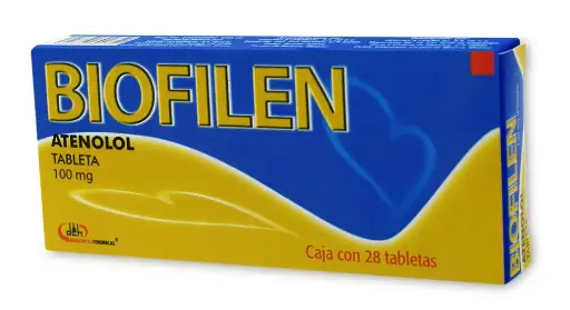 BIOFILEN 28 TAB 100 MG ATENOLOL ANTIHIPERTENSIVO / ANGINA DE PECHO