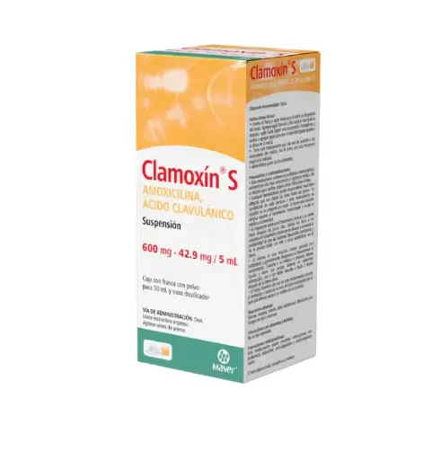 CLAMOXIN S 1 SUSP 600/42.90MG/50 ML AMOXICILINA;ACIDO CLAVULANICO ANTIBIÓTICO