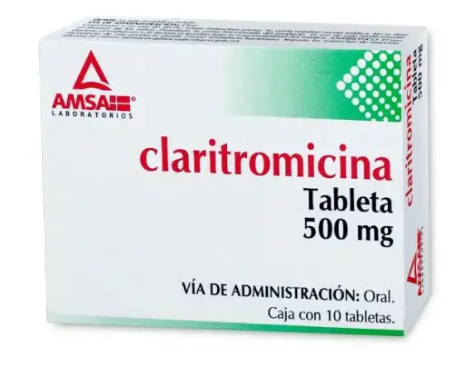 CLARITROMICINA 10 TAB 500 MG CLARITROMICINA ANTIBIOTICO
