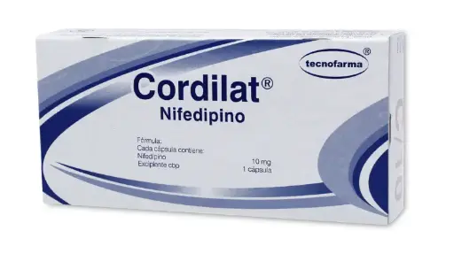 CORDILAT 20 CAPS 10 MG NIFEDIPINO ANTIHIPERTENSIVO
