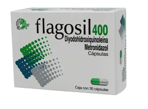 FLAGOSIL 30 CAPS 200/400 MG DIYODOHIDROXIQUINOLEINA;METRONIDAZOL ANTIPARASITARIO