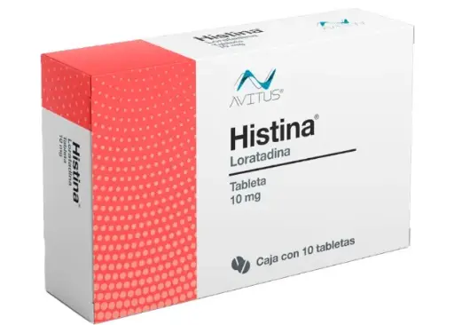 HISTINA 10 TAB 10 MG LORATADINA ANTIALÉRGICO|