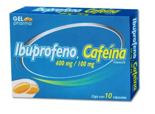 IBUPRO-CAFE 10 CAPS 400 MG/100 MG IBUPROFENO;CAFEINA ANTIINFLAMATORIO/ANTIPIRÉTICO