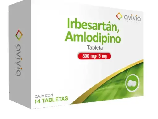 IRBERSARTAN / AMLODIPINO 14 TAB 300/5 MG IRBESARTAN;AMLODIPINO ANTIHIPERTENSIVO