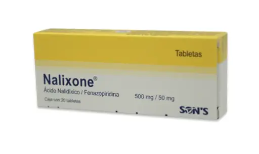 NALIXONE 20 TAB 500/50 MG ACIDO NALIDIXICO;FENAZOPIRIDINA ANTIBIÓTICO