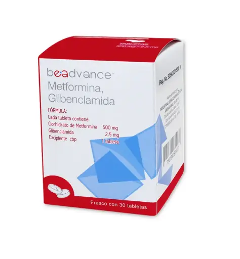 METFORMINA GLIBENCLAM 30 TAB 500/2.5 MG METFORMINA;GLIBENCLAMIDA ANTIDIABETICO
