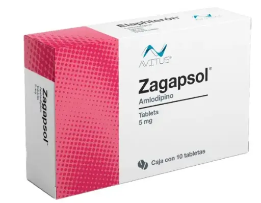 ZAGAPSOL 10 TAB 5 MG AMLODIPINO ANTIHIPERTENSIVO