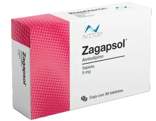 ZAGAPSOL 30 TAB 5 MG AMLODIPINO ANTIHIPERTENSIVO 