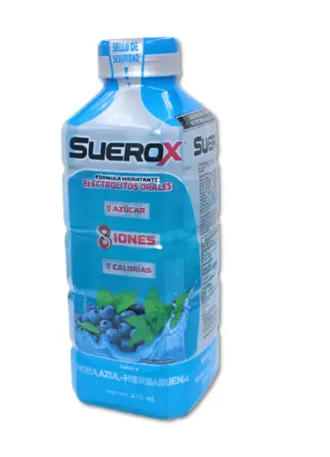 SUEROX ADULTO 8 IONES MORA AZUL 630 ML CLORURO;POTASIO;SODIO;MAGNESIO;CALCIO;VITAMINA C;ZINC;AZUCAR SOLUCION REHIDRATANTE