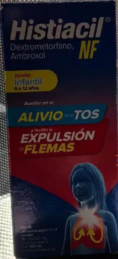  HISTIACIL NF 1 JBE INFANTIL 150ML DEXTROMETORFANO;AMBROXOL ANTITUSIVO/ EXPECTORANTE