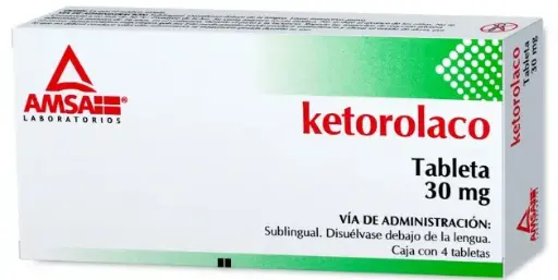 KETOROLACO SL 4 TAB 30 MG KETOROLACO ANTIINFLAMATORIO NO ESTEROIDEO