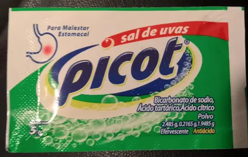 PICOT SAL DE UVAS BICARBONATO DE SODIO, ACIDO TARTARICO, ACIDO CITRICO 2.485G/0.2165G/1.9485G EFERVESCENTE