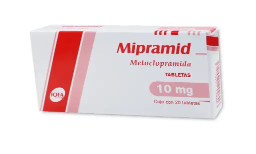MIPRAMID 20 TAB 10 MG METOCLOPRAMIDA ESTIMULANTE MOTILIDAD GASTROINTESTINAL
