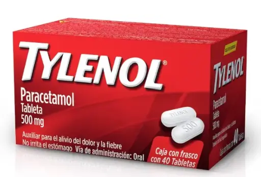 TYLENOL PARACETAMOL 500 MG 40 TABLETAS