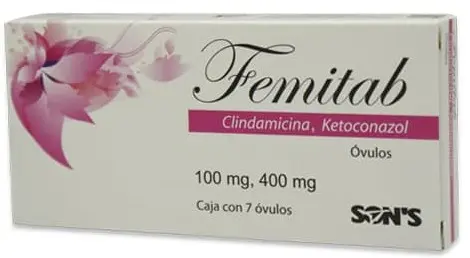 FEMITAB 7 OVS 100/400 MG CLINDAMICINA;KETOCONAZOL ANTIBIÓTICO
